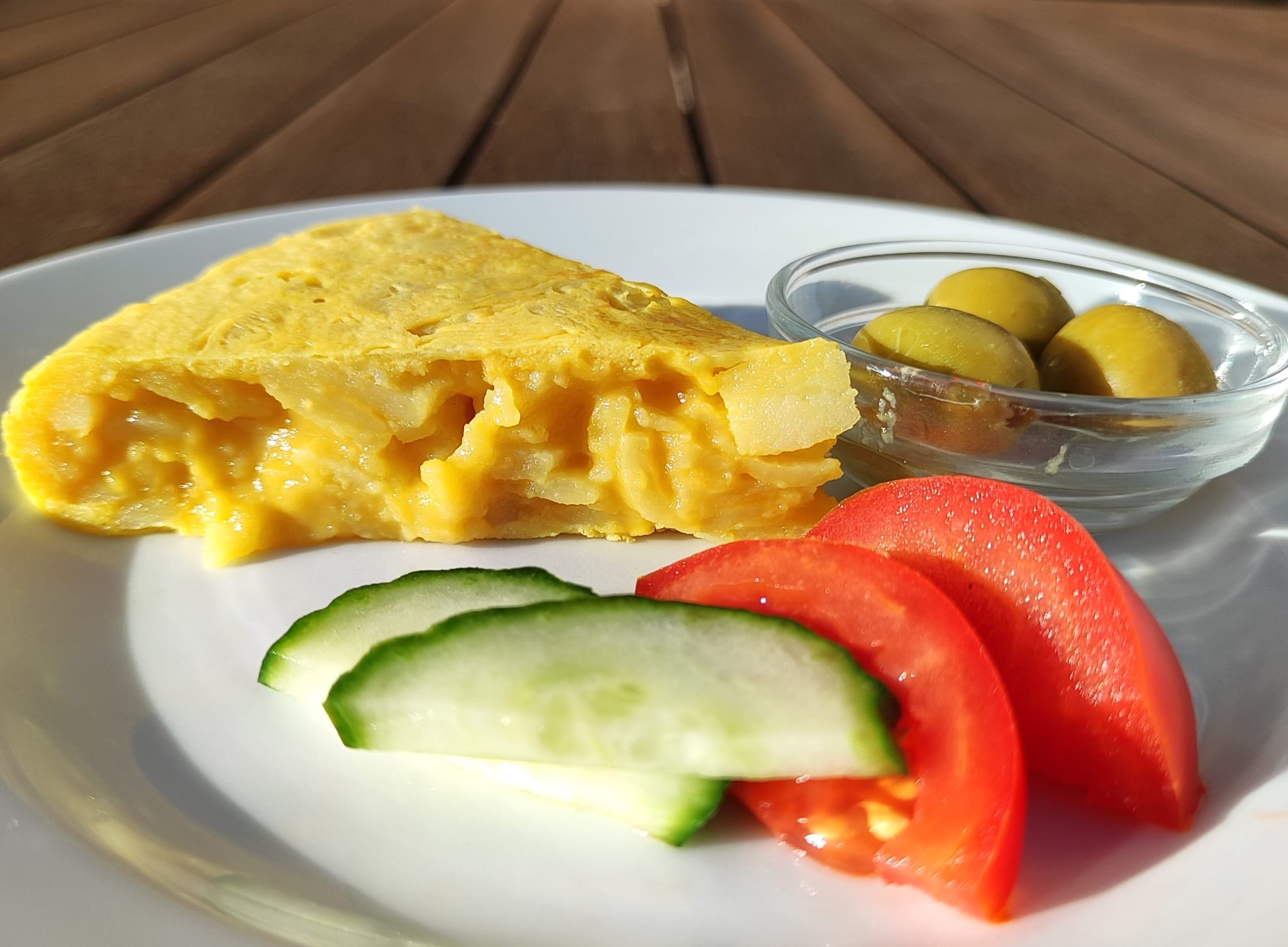 Spanish tortilla with olives