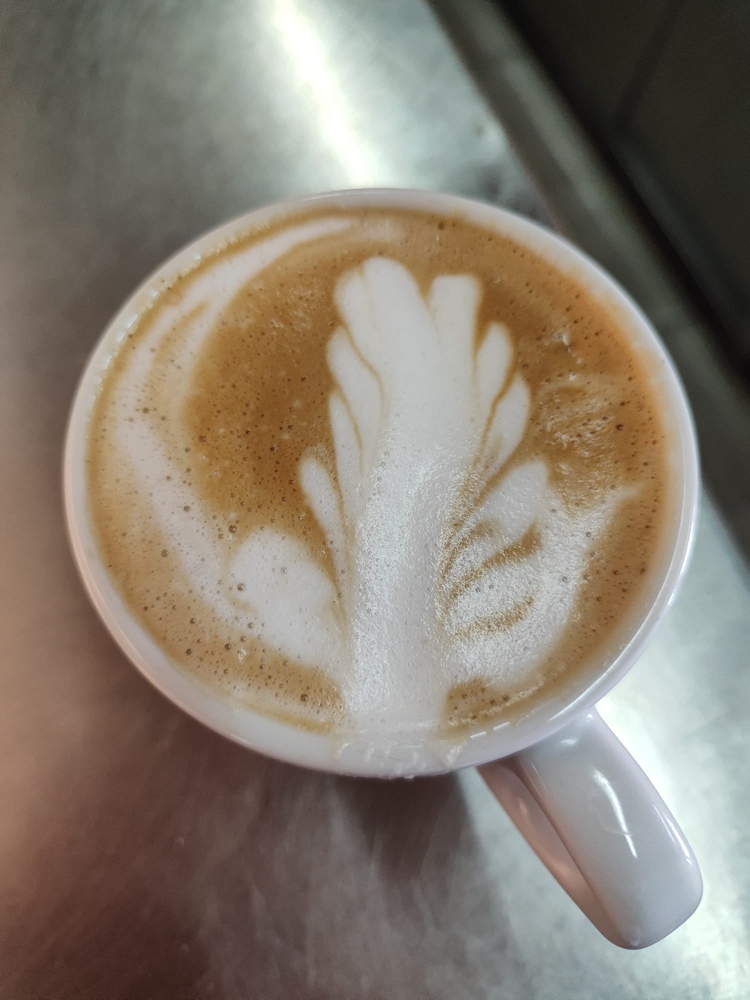 Cappuccino with latte art